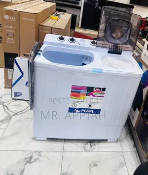 Sleek Design Pearl 15kg Semi-Automatic Washing Machine.