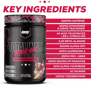 Preworkout Total War Black Ops Extreme Energy Muscle Builder
