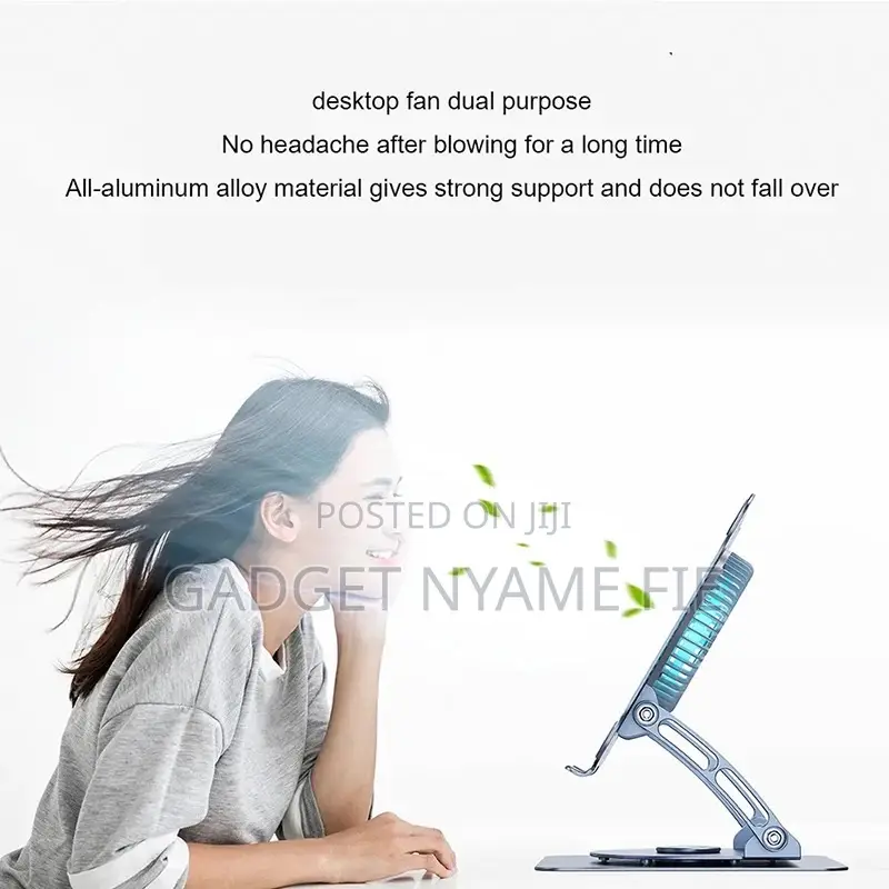 360 Degrees Rotating Laptop Stand With Cooling Fan
