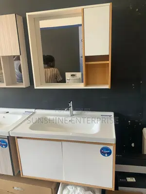 Wash Hand Cabinet Basin With Cabinet Mirror