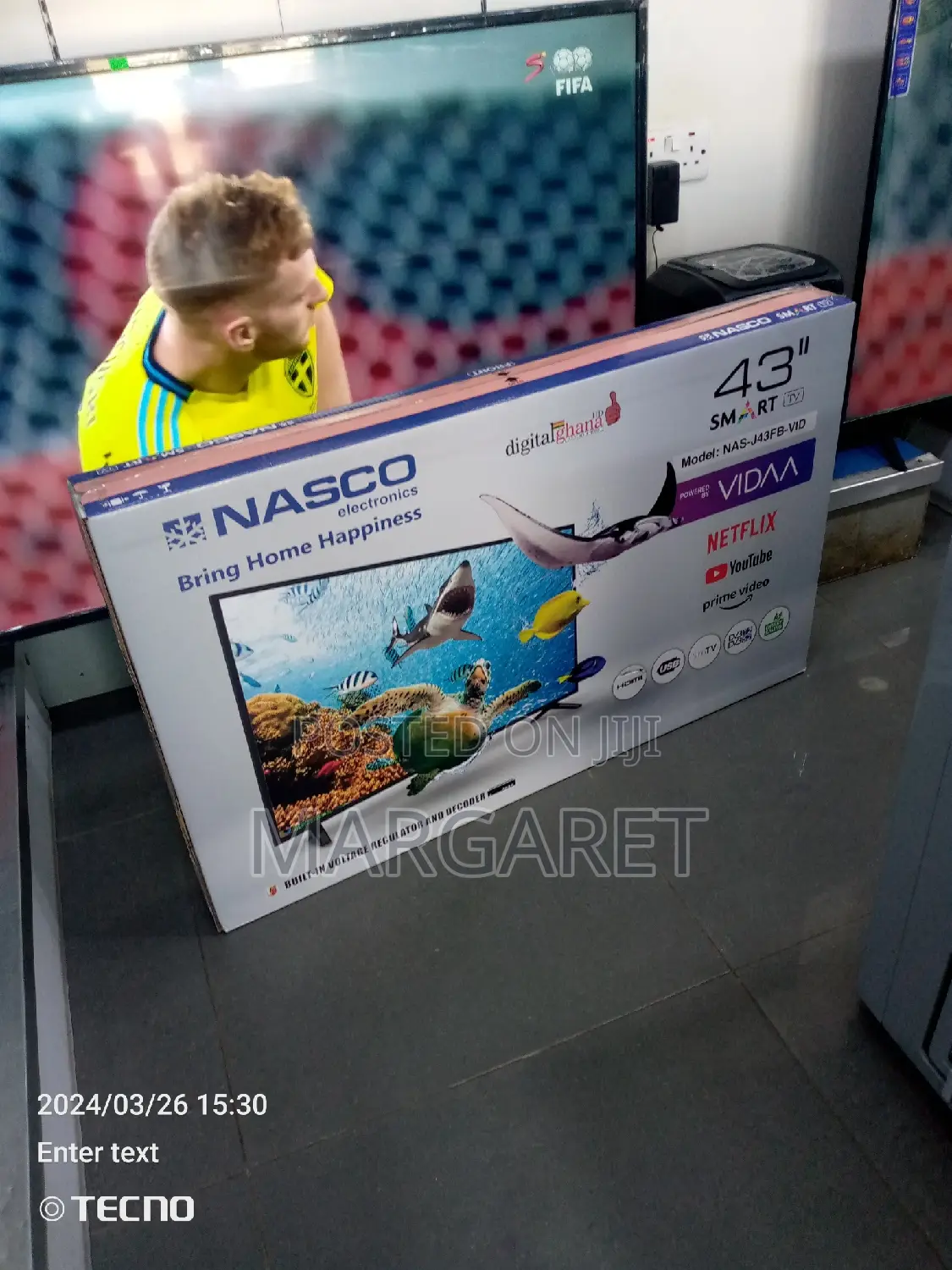Nasco 43 Inches Digital Satellite TV Smart Uhd