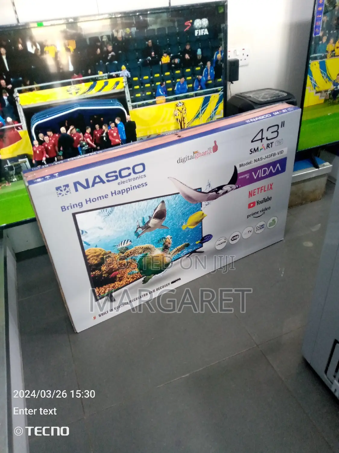 Nasco 43 Inches Digital Satellite TV Smart Uhd