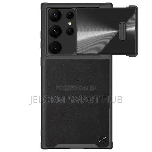 S23 Ultra Camshield Leather Case Available