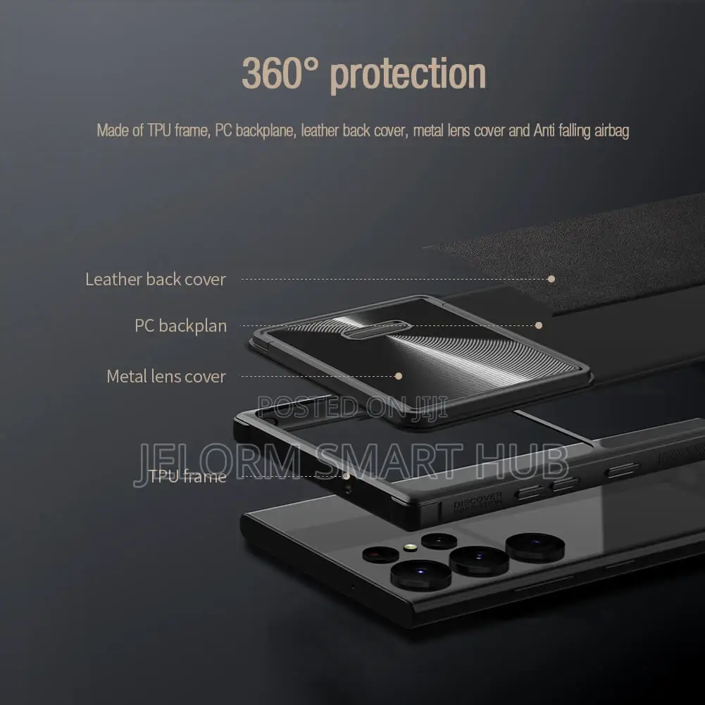 S23 Ultra Camshield Leather Case Available