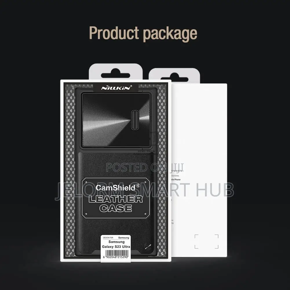 S23 Ultra Camshield Leather Case Available