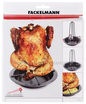 Fackelmann 7.5" Carbon Steel Chicken Roast Rack, Medium
