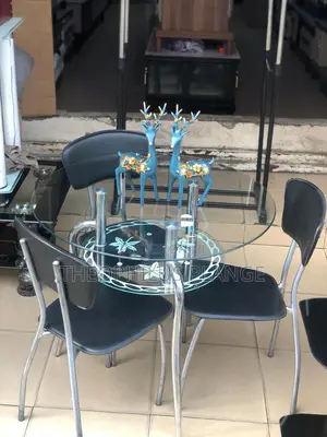Two or 3 Seater Glass Dining Table Set
