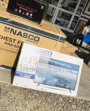 Glossy Led Full HD Nasco Black Electric 43 Inches Tv