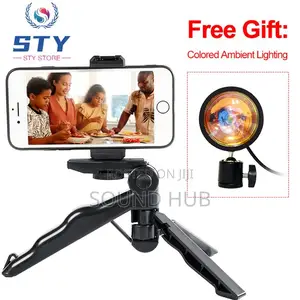 Phone Tripod Stand Phone Holder + Free Ambient Light