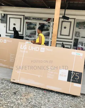 UN73 Inches Glossy Led Black Electric Smart 75 Inches Tv