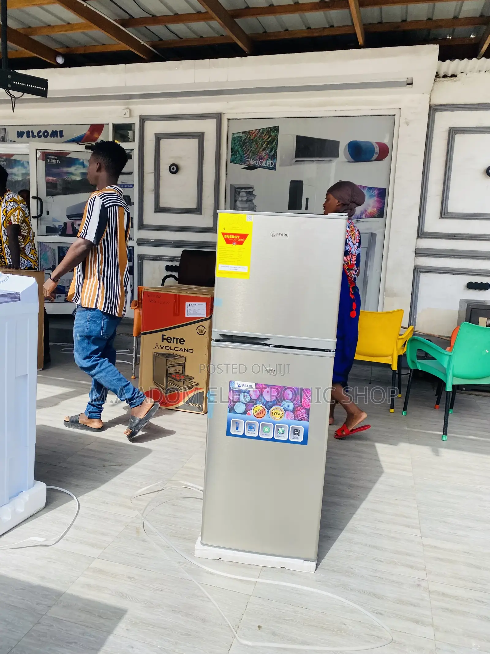 Fast Cooling Pearl Pf-172-2b Double Door Refrigerator.
