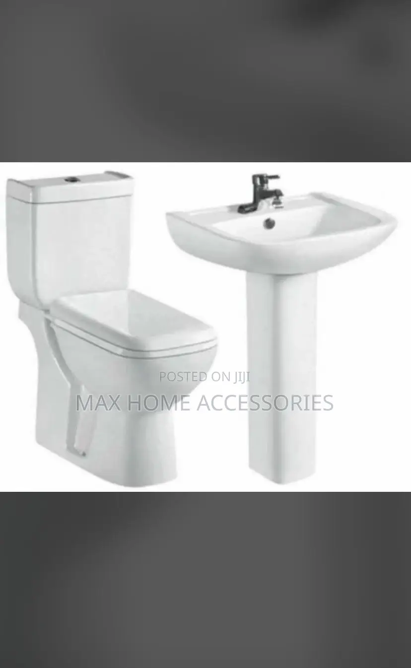 Water Closet With Its Wash Hand Basin
