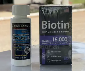 Beard and Hairline Regrowth Kit- Kirkland Minoxidil + Biotin