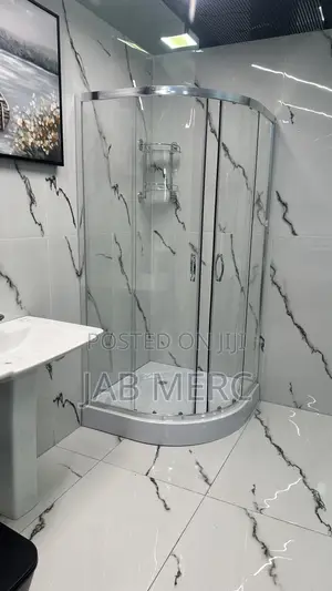 90x90cm Bathroom Shower Cubicle Cabin Glass Door With Base