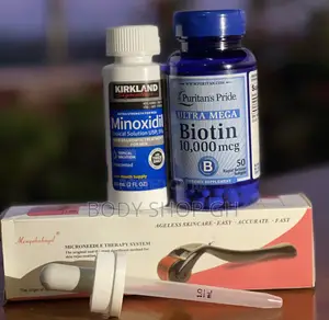 Beard Booster Pack - Kirkland Minoxidil + Biotin + Roller