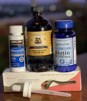 Beard Growth Pack - Kirkland Minoxidil + Biotin + Roller