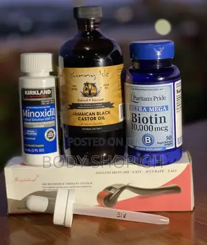 Hairline and Beard Growth Pack - Kirkland Minoxidil + Roller