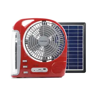 Multifunctional Solar Rechargeable Fan and Led Light