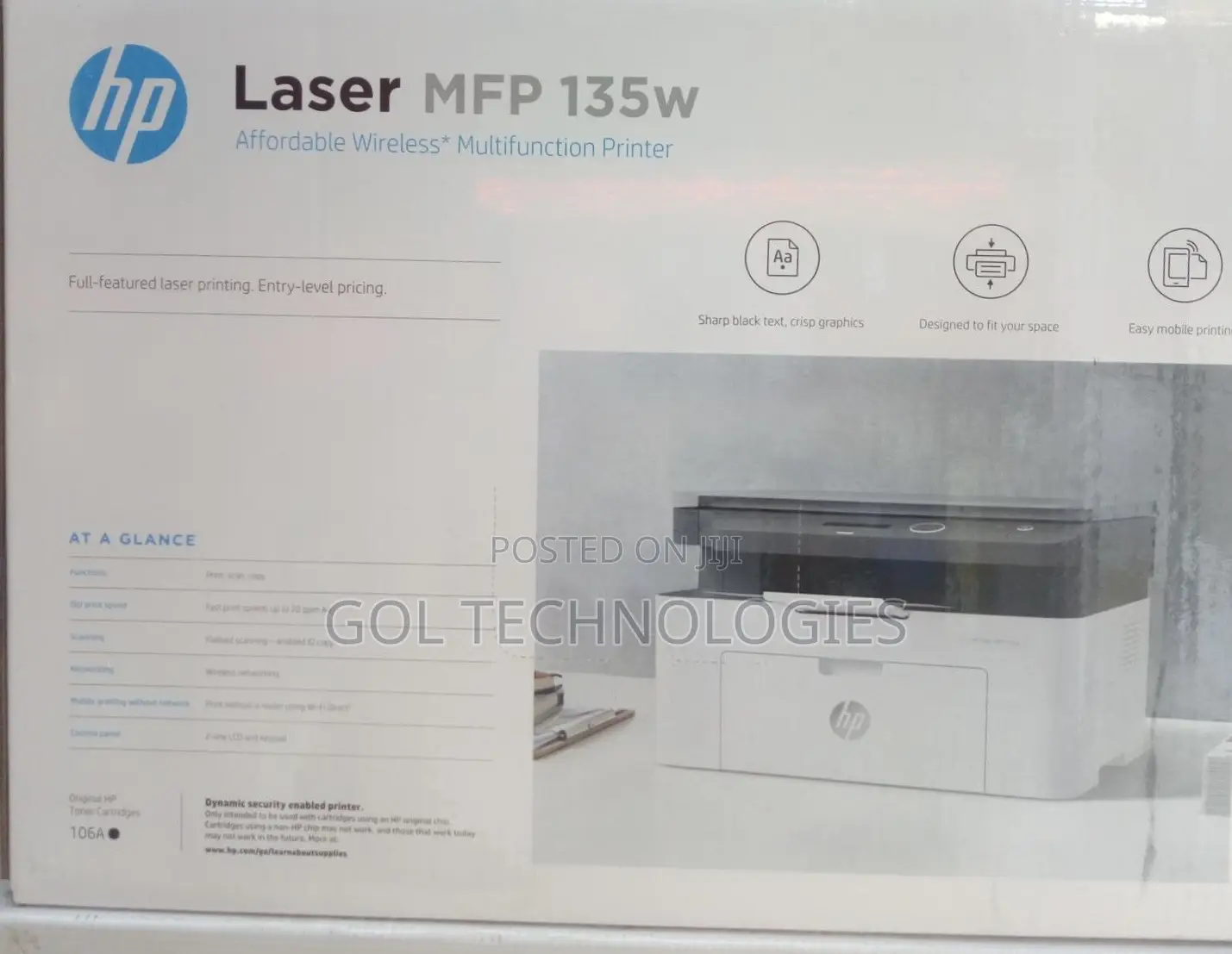 Hp MFP 135w Laser Printer Multifunction 3 in 1 Wireless