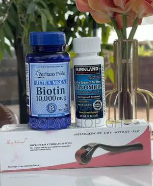 Hairline and Beard Growth Pack - Kirkland-+ Biotin + Roller