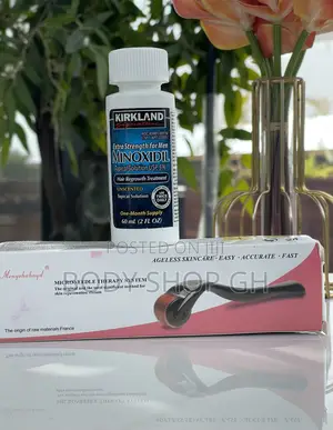 Beard Growth Starter Pack- Kirkland Minoxidil + Derma Roller