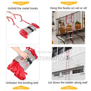 Fire Escape Luis Ladder 2 Story Anti Skid Rungs Emergency Escape 15ft