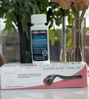 Original Kirkland Minoxidil + Derma Roller for Beard Growth