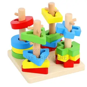 Four Column Colorful Building Blocks Puzzle Toy for Kids