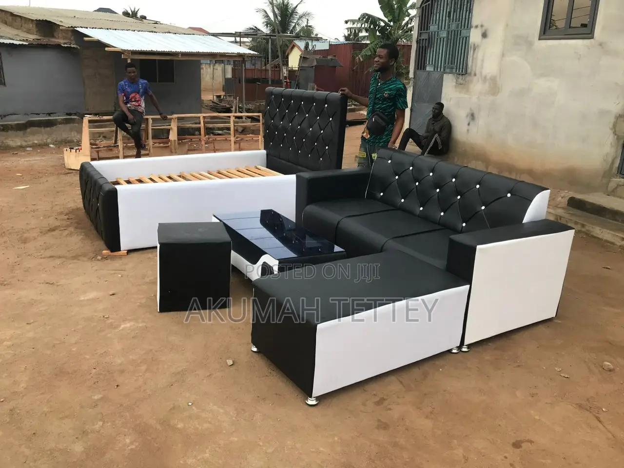 Bed Frame With 3in One Set of Sofa