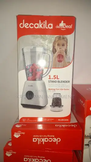 Decakila 2 in 1 1.5l Stand Blender 400w - Kejb034w