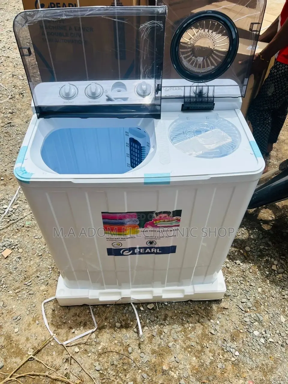 Authentic Pearl 15kg Semi-Automatic Washing Machine.