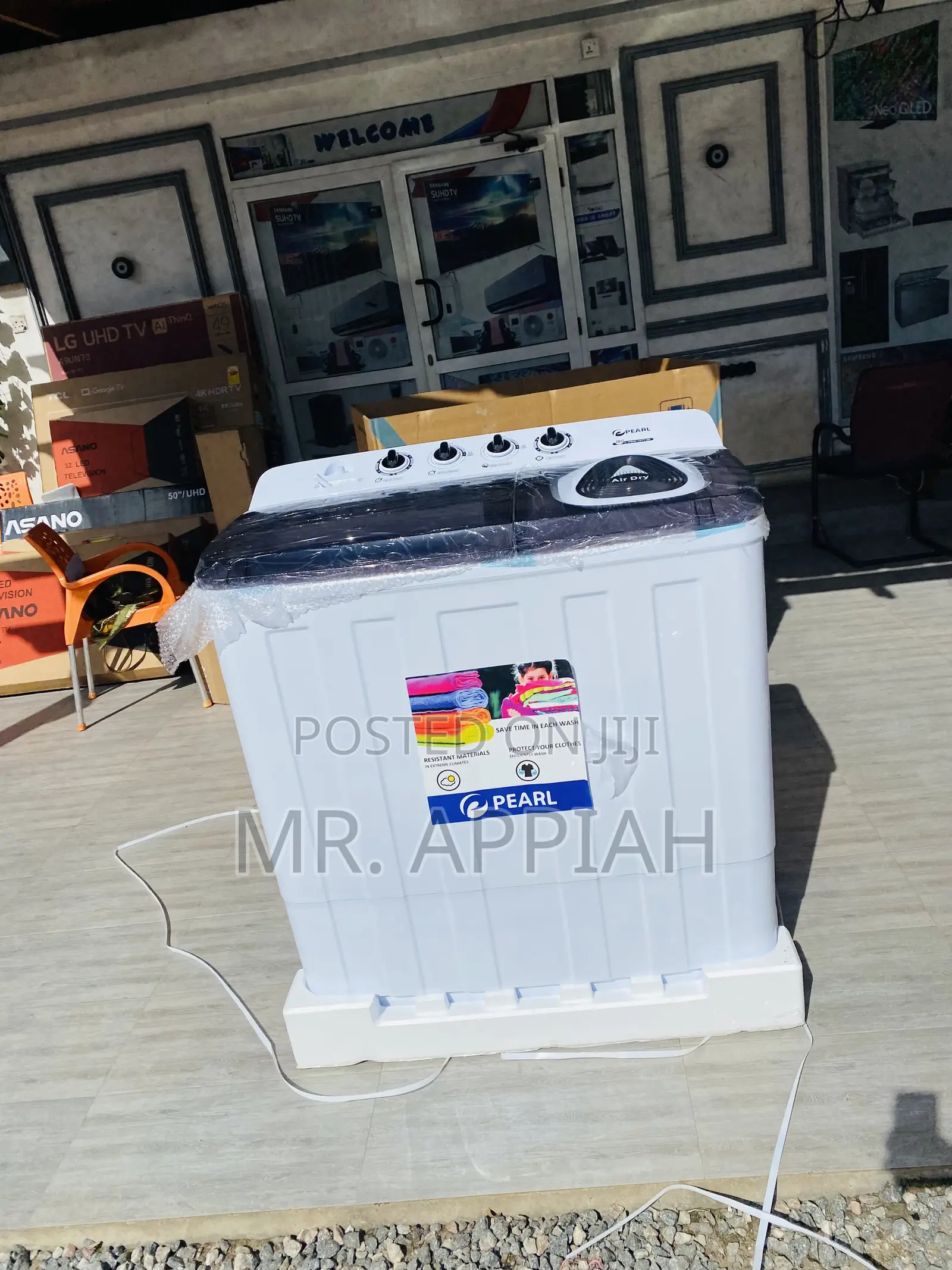 Durable and Affordable Pearl 18kg Top Load Washing Machine.
