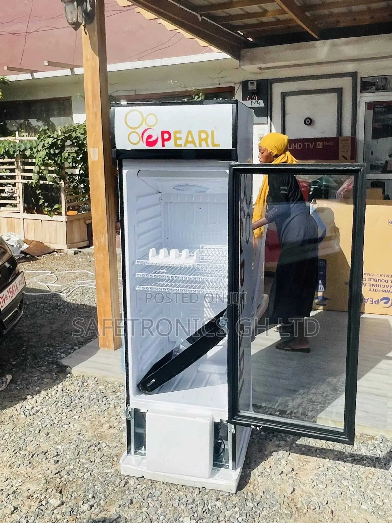 PVC-316 Electric Pearl Glass Singledoor Display Fridge