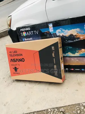 Electric Black Glossy Led Smart Asano 43 Inches Tv