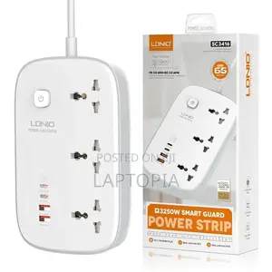 LDNIO High Wattage Power Strip With
65W Gan Charging