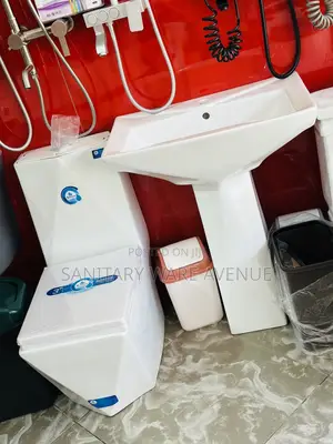 Water Closet - Diamond Toilet Seat With Pedestal Basin