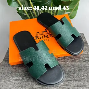 Best Rough Leather Hermes Slippers