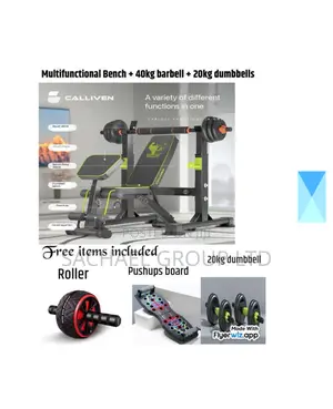 40kg + 20kg Dumbbell Bench and Press-Up Gym Set