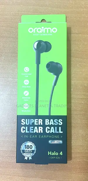 Oraimo Halo 4 Superbass Clear Calls Inear Earphone - Oep-E26