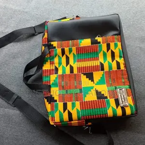 African Print /Leather Laptop Bag