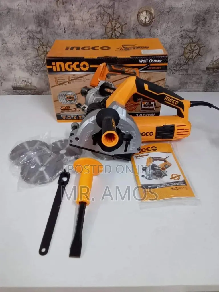 1500w Industrial Wall Chaser + 4pcs Cutting Disc Included - Wlc15008