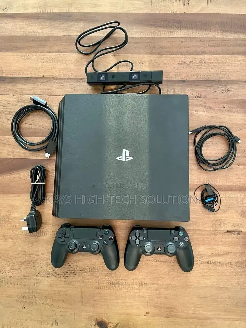 Playstation 4 Pro With 2 Controllers and Hot Big Games