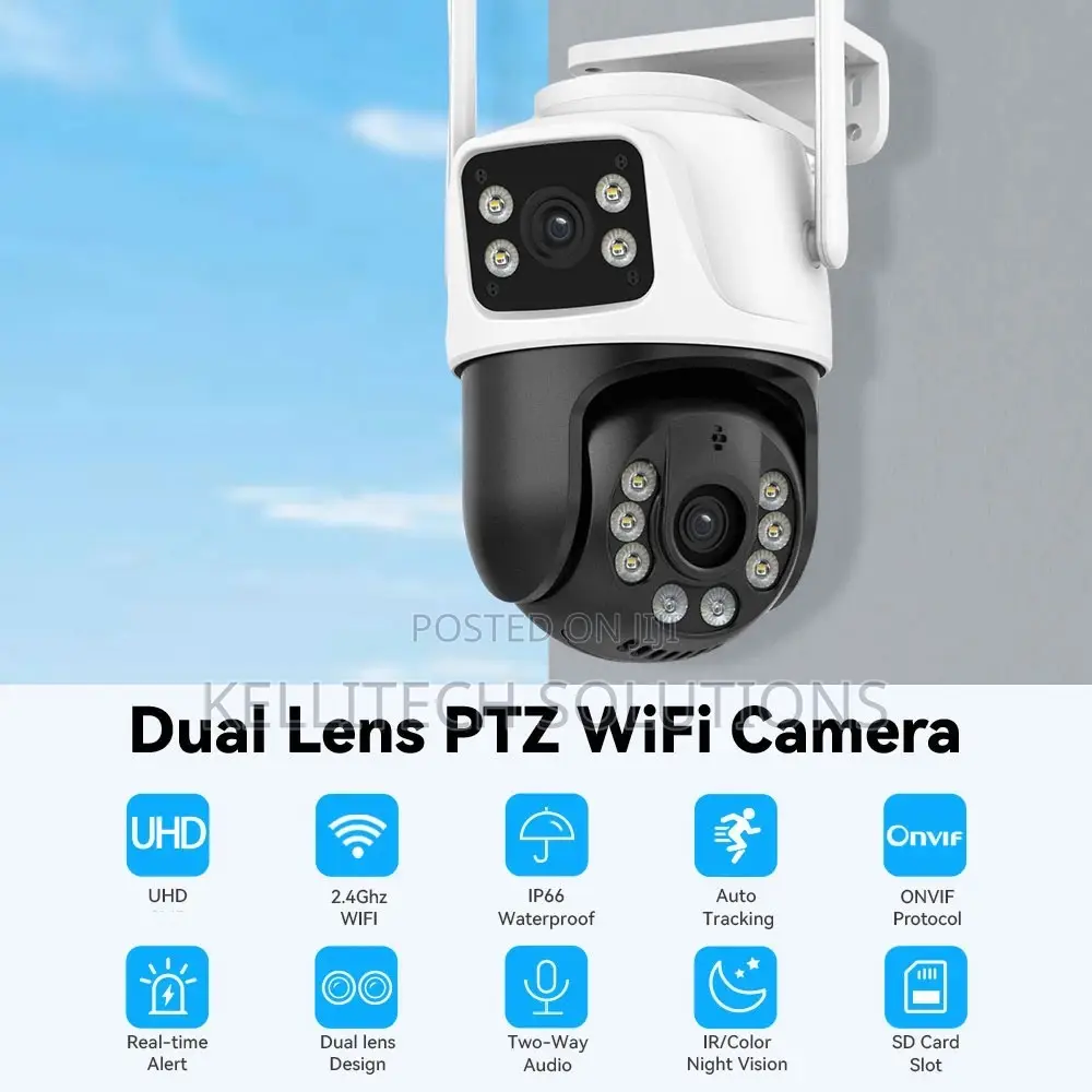 Dual Lens CCTV Camera, 2in1 Wifi Camera