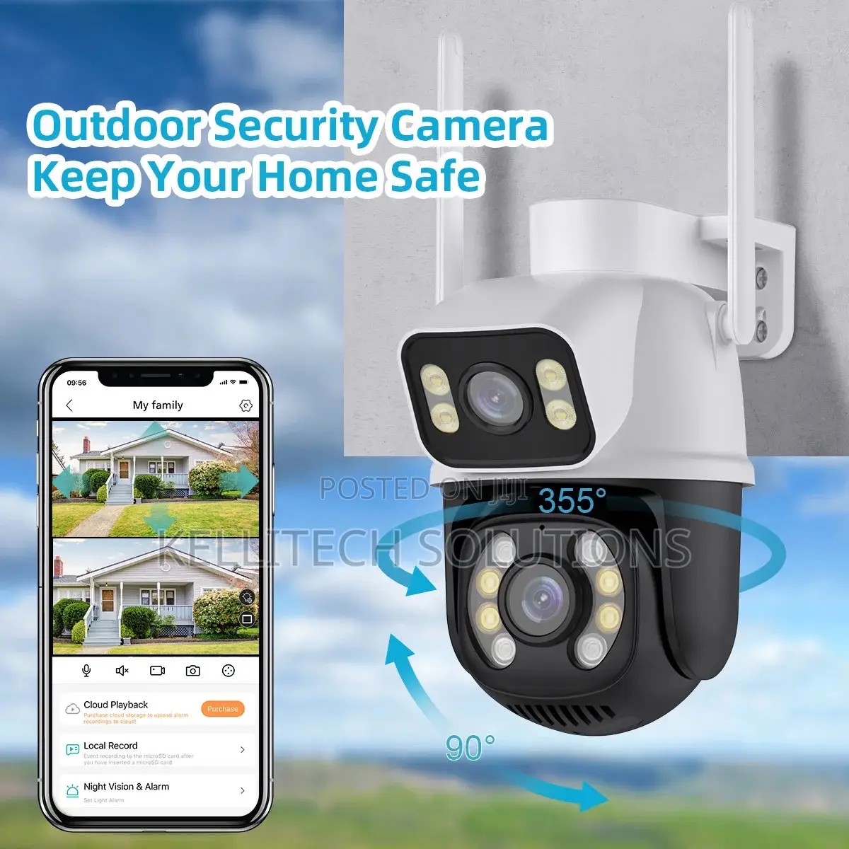 Dual Lens CCTV Camera, 2in1 Wifi Camera