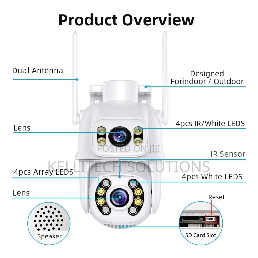 6MP, Dual Lens CCTV Camera, Smart Wifi