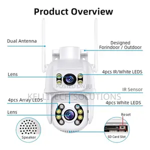 6MP, Dual Lens CCTV Camera, Smart Wifi