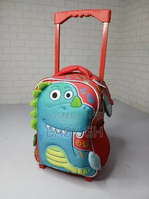 Mundos Dinos Red Trolley Bag for 1-3 Years