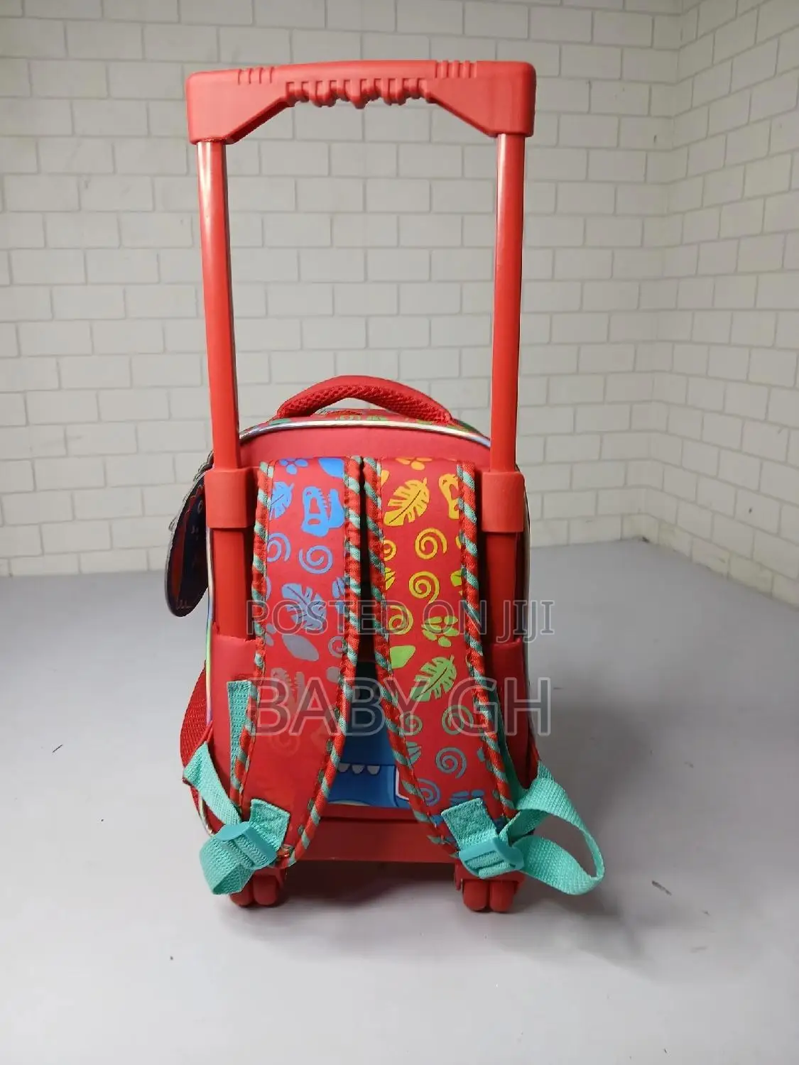 Mundos Dinos Red Trolley Bag for 1-3 Years