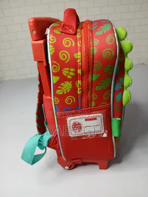 Mundos Dinos Red Trolley Bag for 1-3 Years