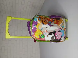 Farm Animals Glitter Trolley Bag for 1-3 Years
